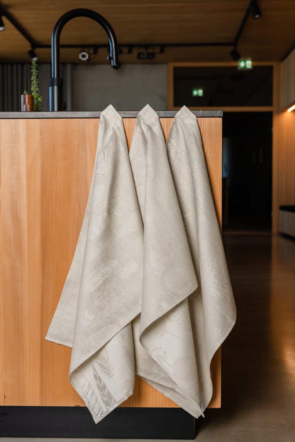 Federblatt natur, 3er Set