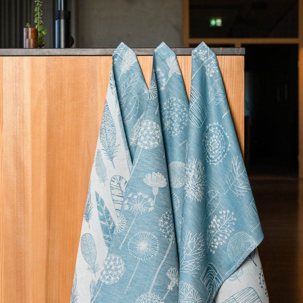 Federblatt türkis, 3er Set