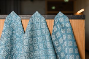 3er Set Ornament türkis