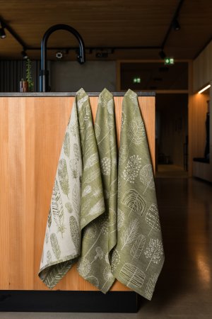 Federblatt olive, 3er Set