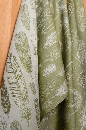 Federblatt olive, 3er Set