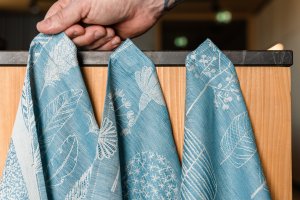 Federblatt türkis, 3er Set