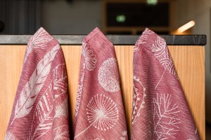 Federblatt bordeaux, 3er Set